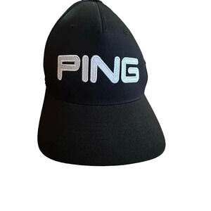Ping Men's Black & White Golf Collection Baseball Hat Size OS